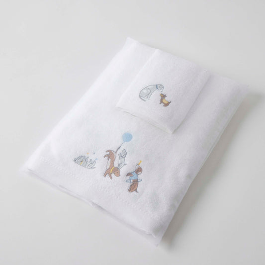 Puppy Play Bath Towel & Face Washer