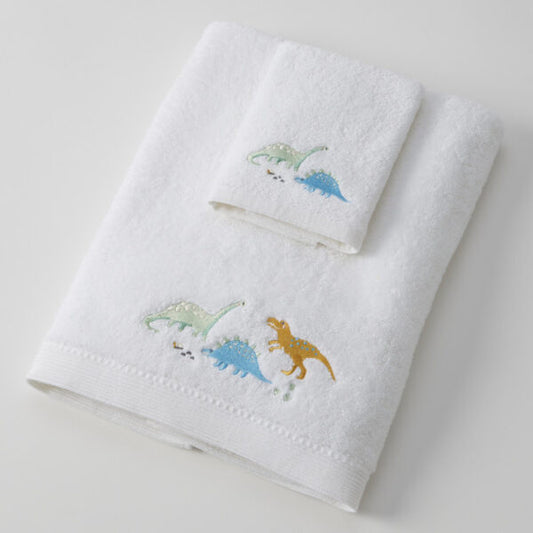 Dallying Dino Bath Towel & Face Washer