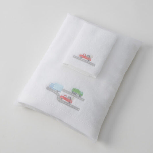 Trucking Along Bath Towel & Face Washer