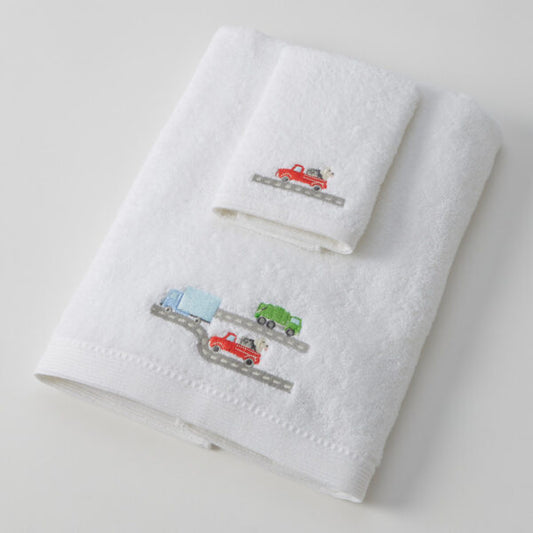 Trucking Along Bath Towel & Face Washer
