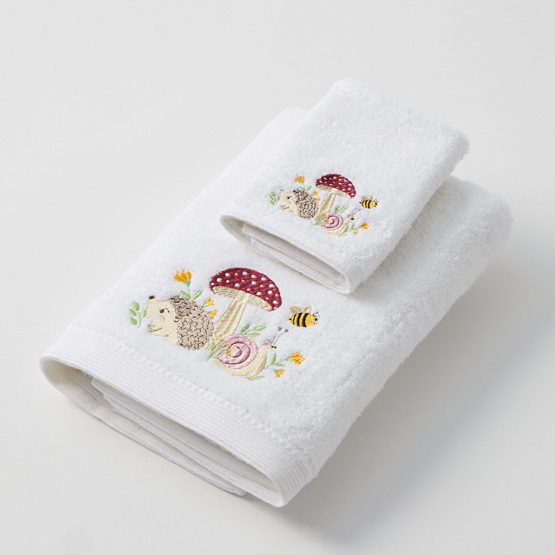 Mushroom Meadow Bath Towel & Face Washer