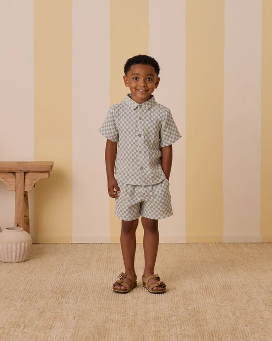 Rylee & Cru Bermuda Short | Sage Check