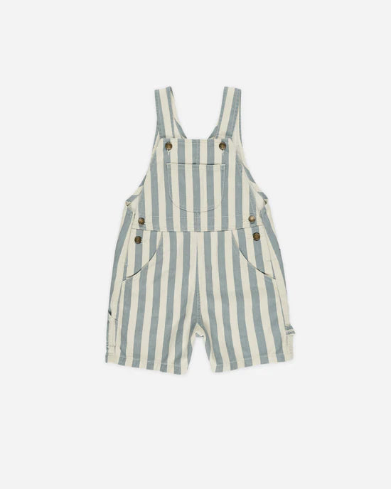 Rylee & Cru Denim Shortalls | Ocean Stripe