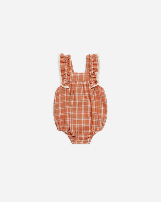 Rylee & Cru Maya Romper | Poppy Check
