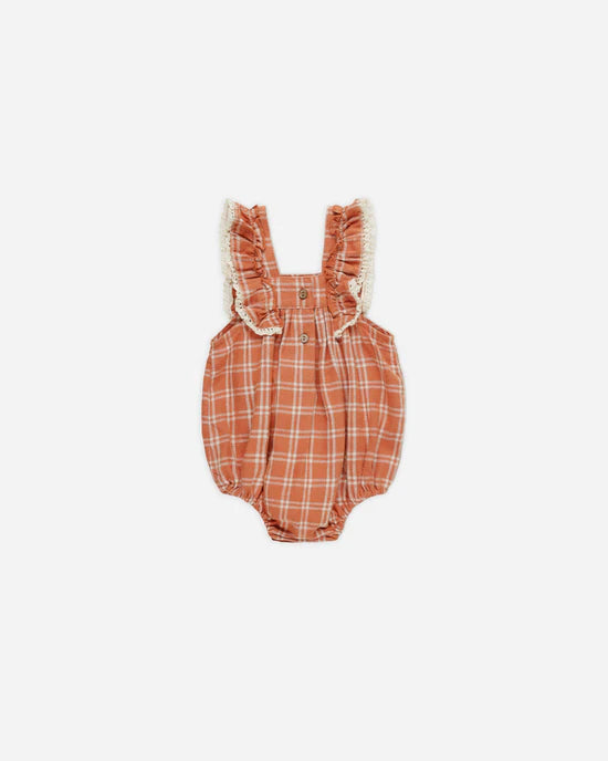 Rylee & Cru Maya Romper | Poppy Check