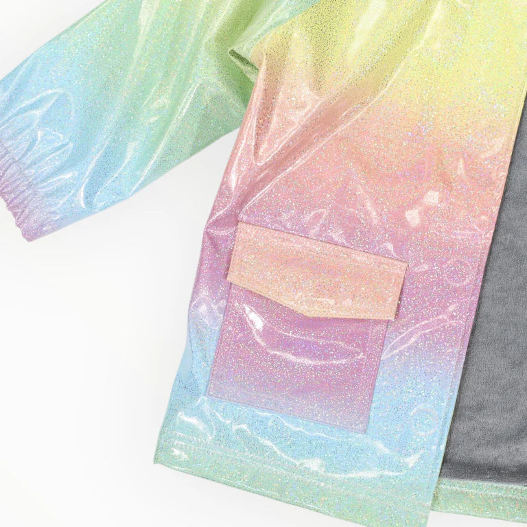 Korango Glitter Unicorn Rainbow Raincoat