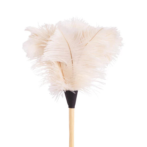 White Ostrich Feather Duster - 50cm