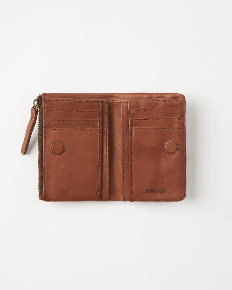 Juju & Co. Small Capri Wallet- Cognac