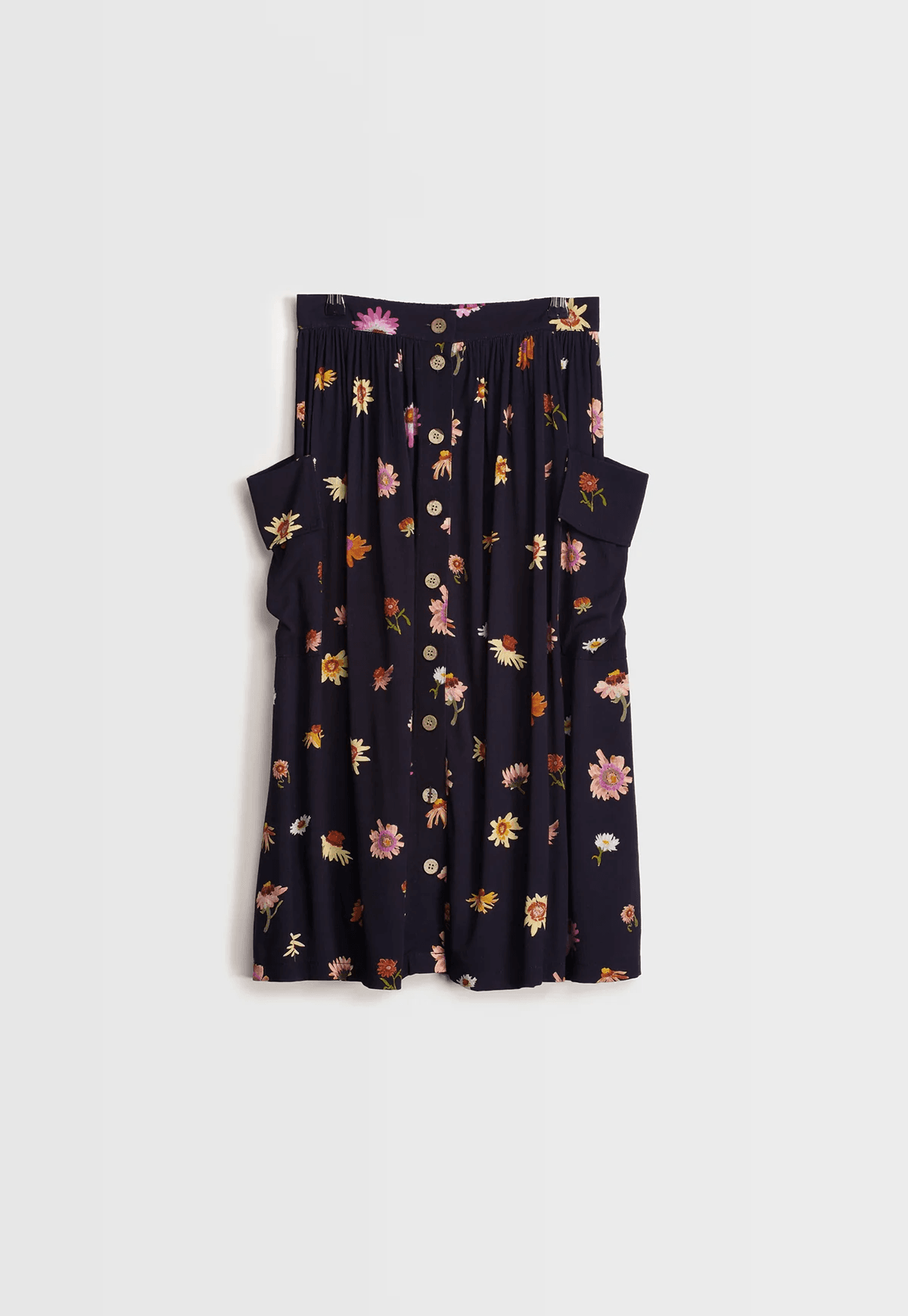 Nancybird Adi Button Skirt- Paper Daisy Black