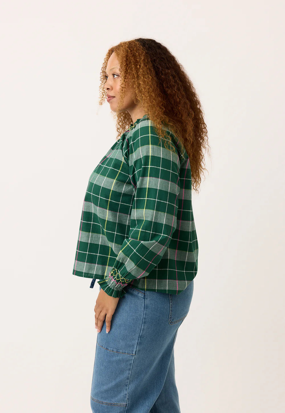 Nancybird Rowena Smocked Blouse | Fern