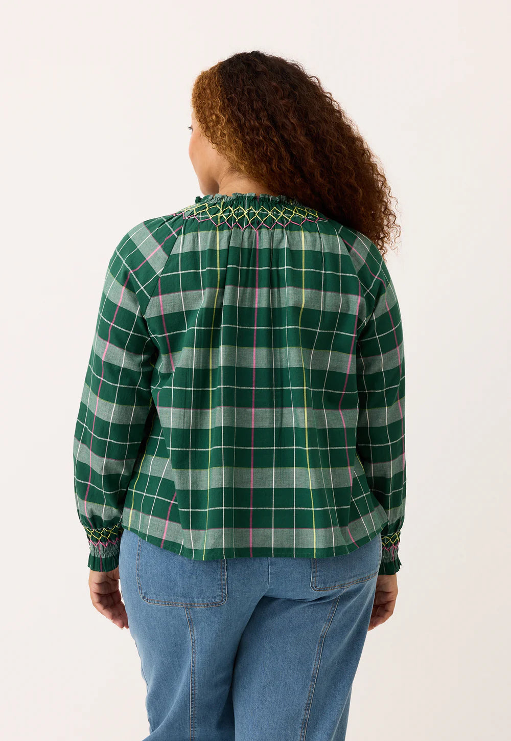 Nancybird Rowena Smocked Blouse | Fern