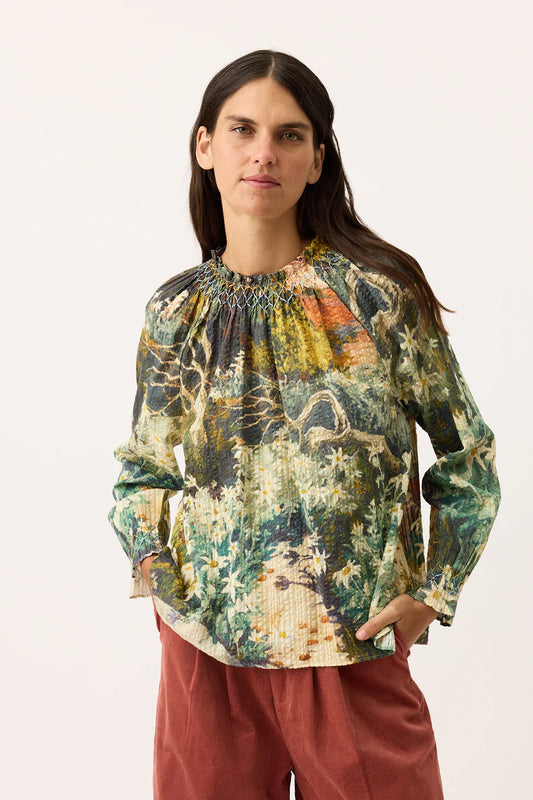 Nancybird Rowena Smocked Blouse | Flannel Flower