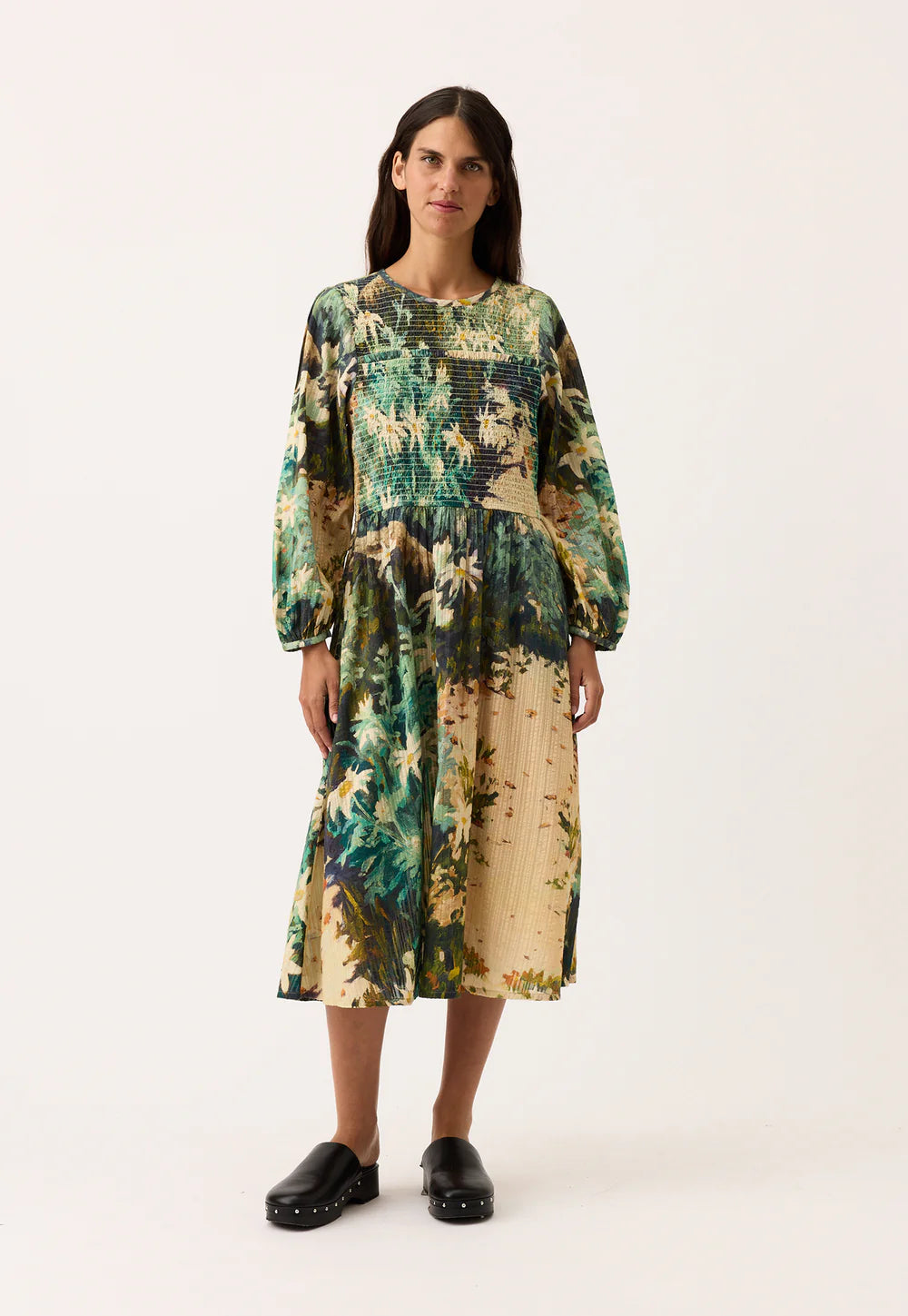 Nancybird Nora Shirred Dress | Flannel Flower