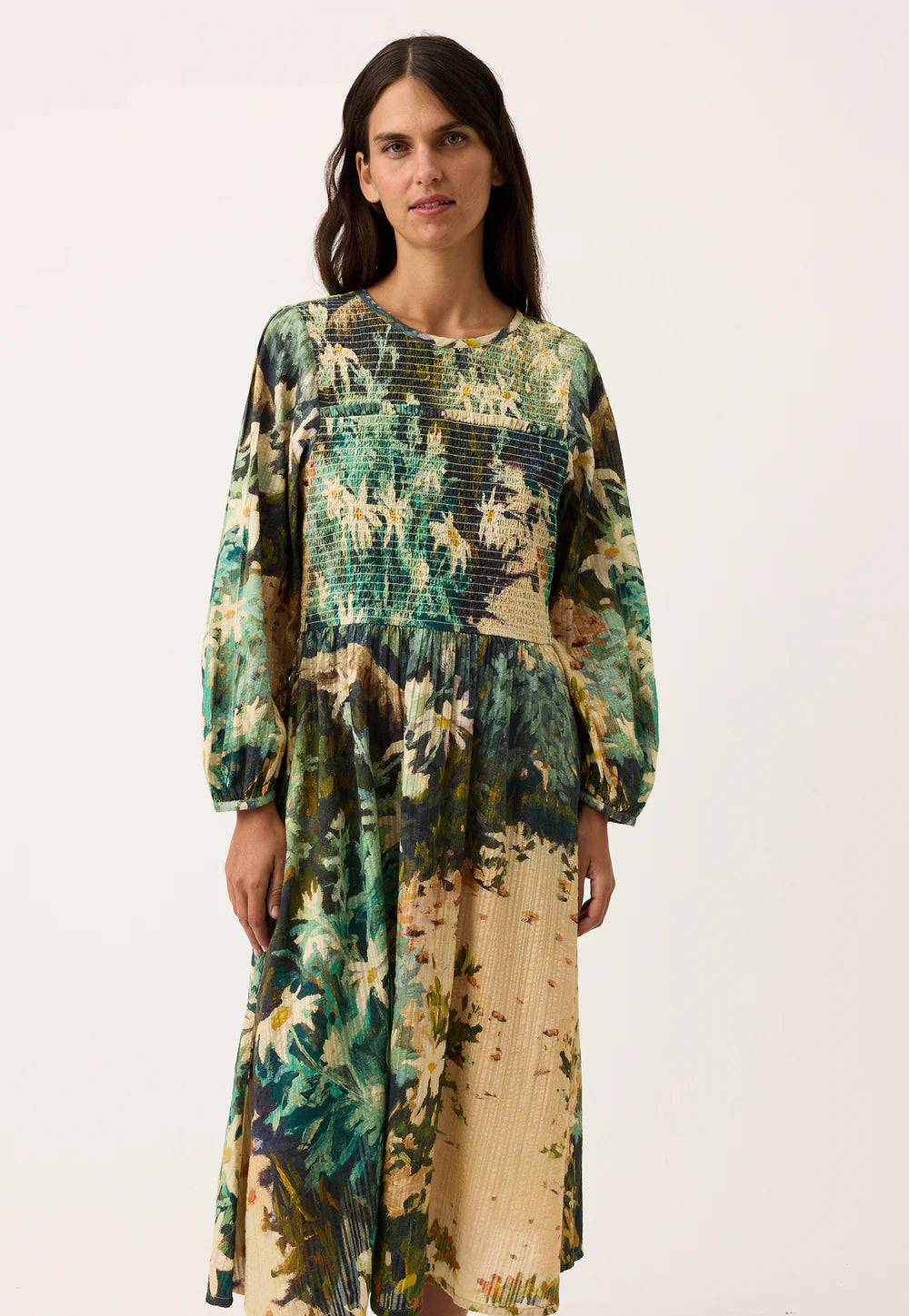 Nancybird Nora Shirred Dress | Flannel Flower