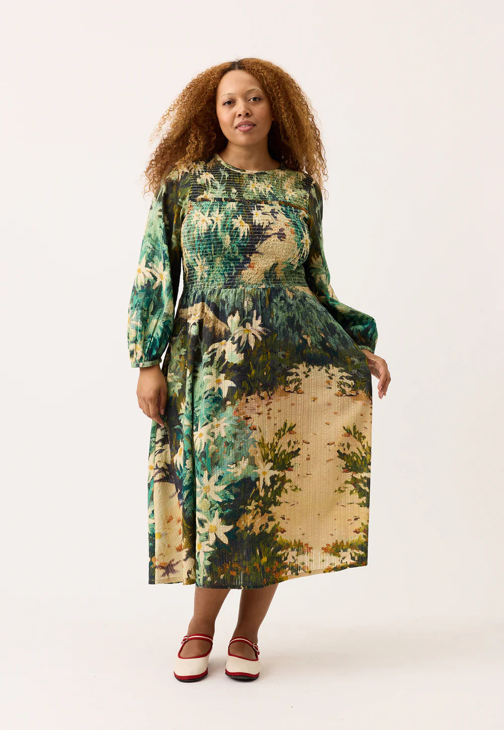 Nancybird Nora Shirred Dress | Flannel Flower