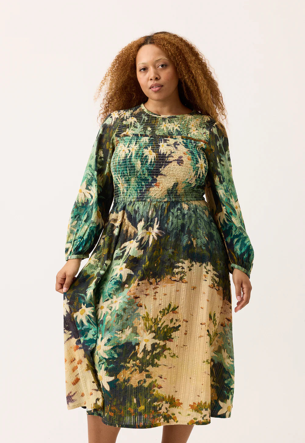 Nancybird Nora Shirred Dress | Flannel Flower