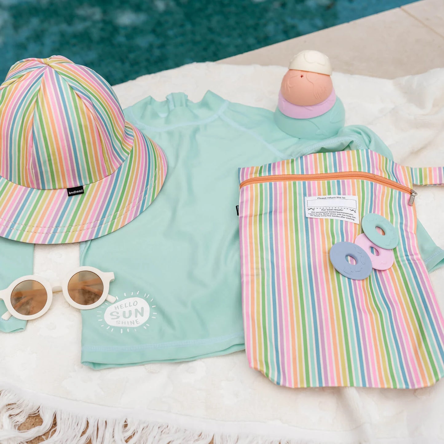 Bedhead Wet Bag - Rainbow Stripe