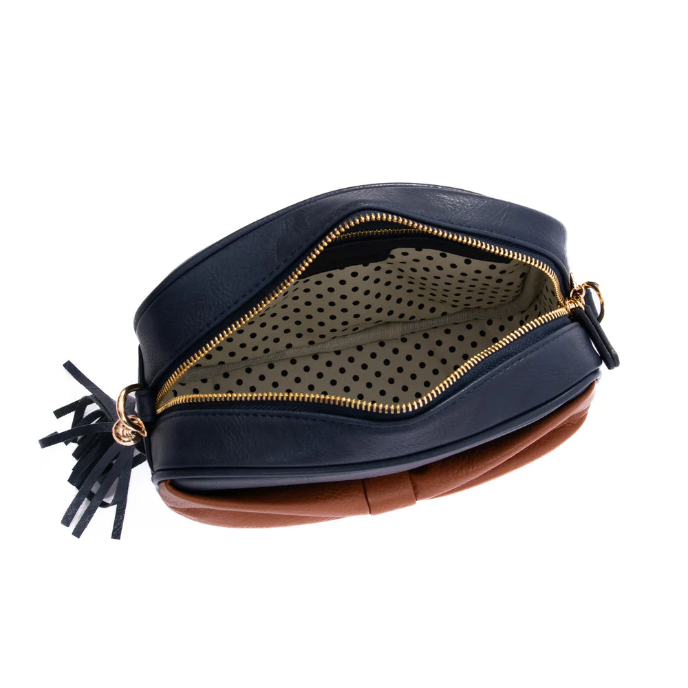 Sally with a Bow | Navy/Tan