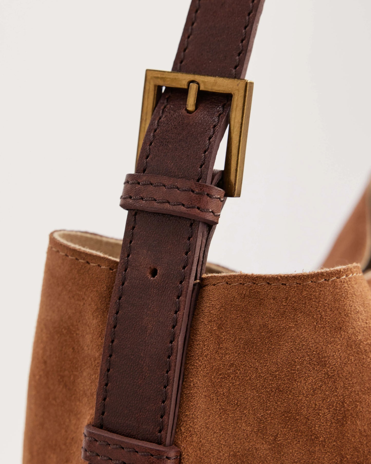 Juju & Co. Suede Cabas Shoulder Bag - Camel