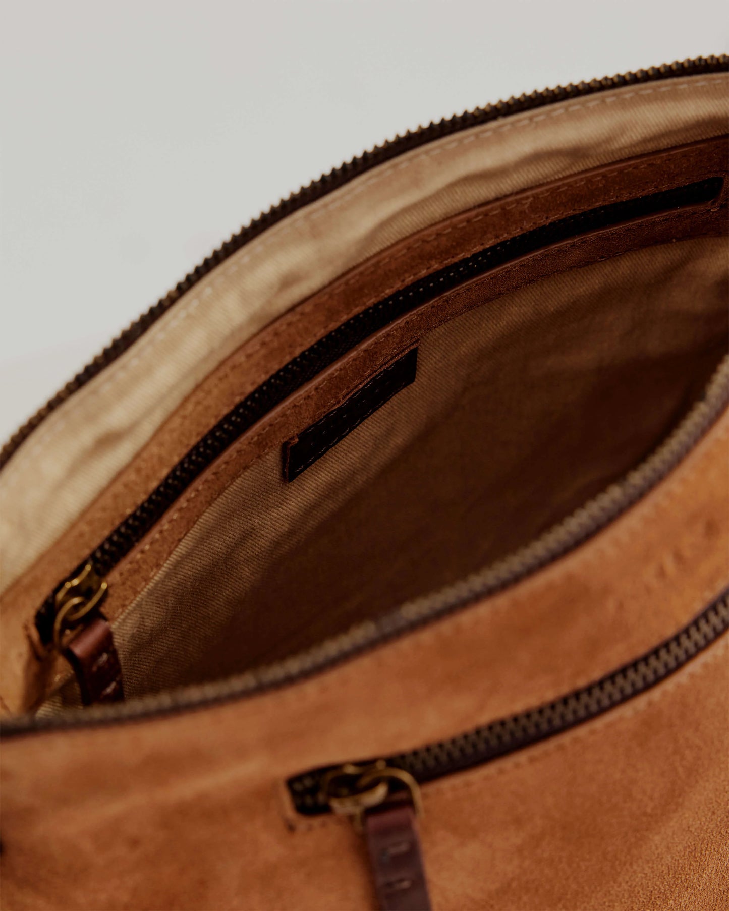 Juju & Co. Suede Essential Crossbody Bag - Camel
