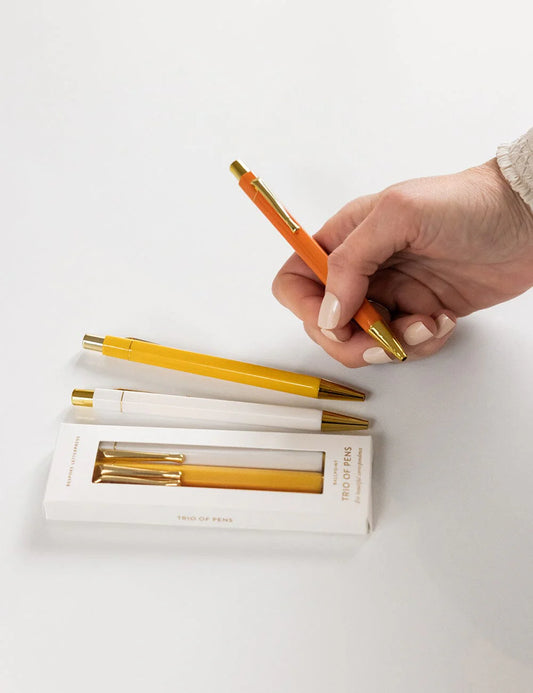 Boxed Trio of Pens- Citrus