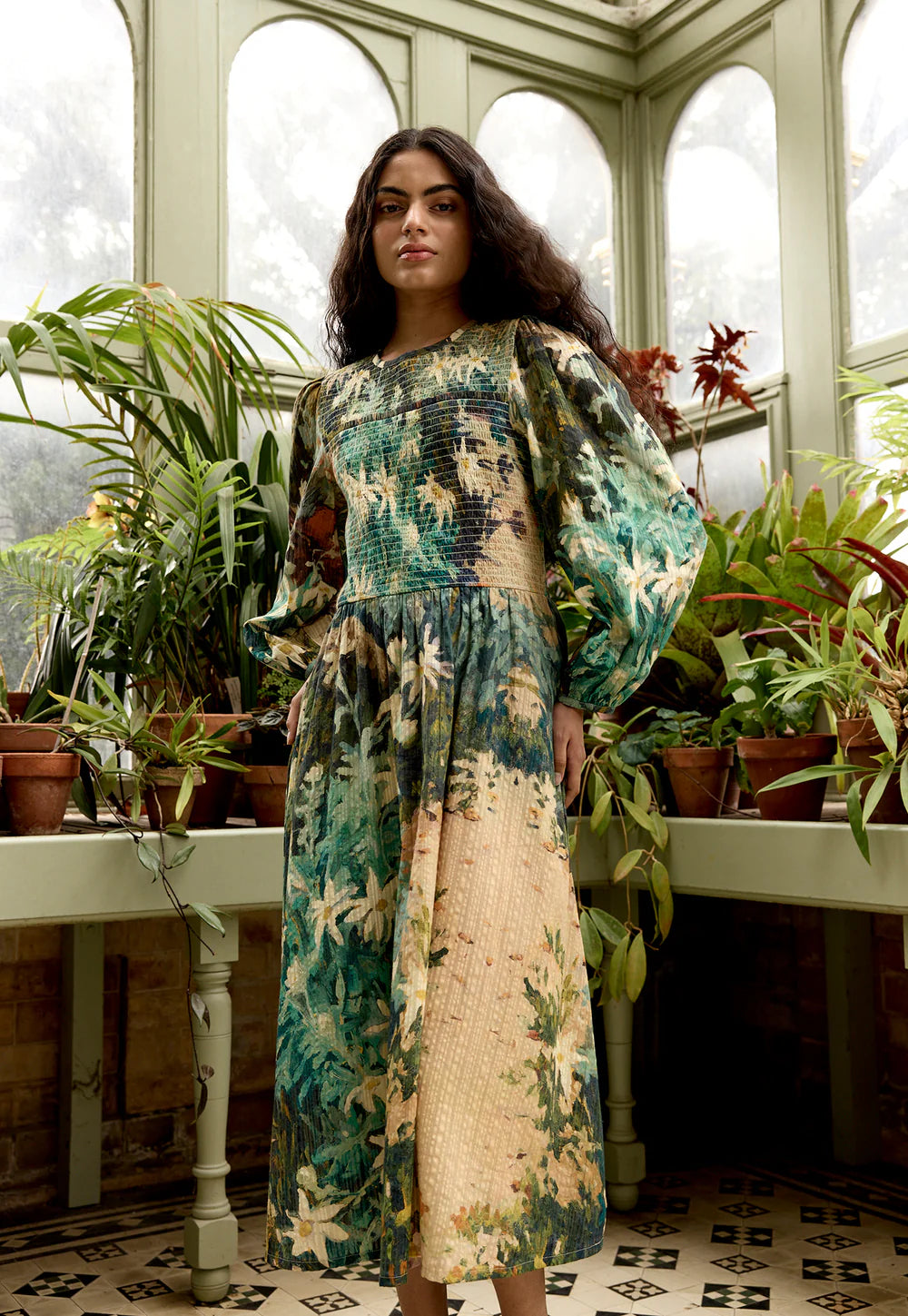 Nancybird Nora Shirred Dress | Flannel Flower