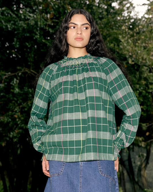 Nancybird Rowena Smocked Blouse | Fern