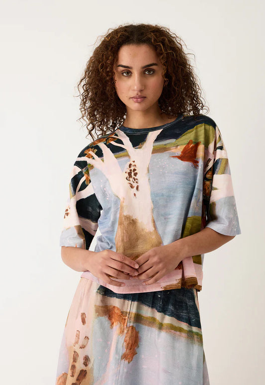 Nancybird Tasmin Boxy Tee - Night Herons