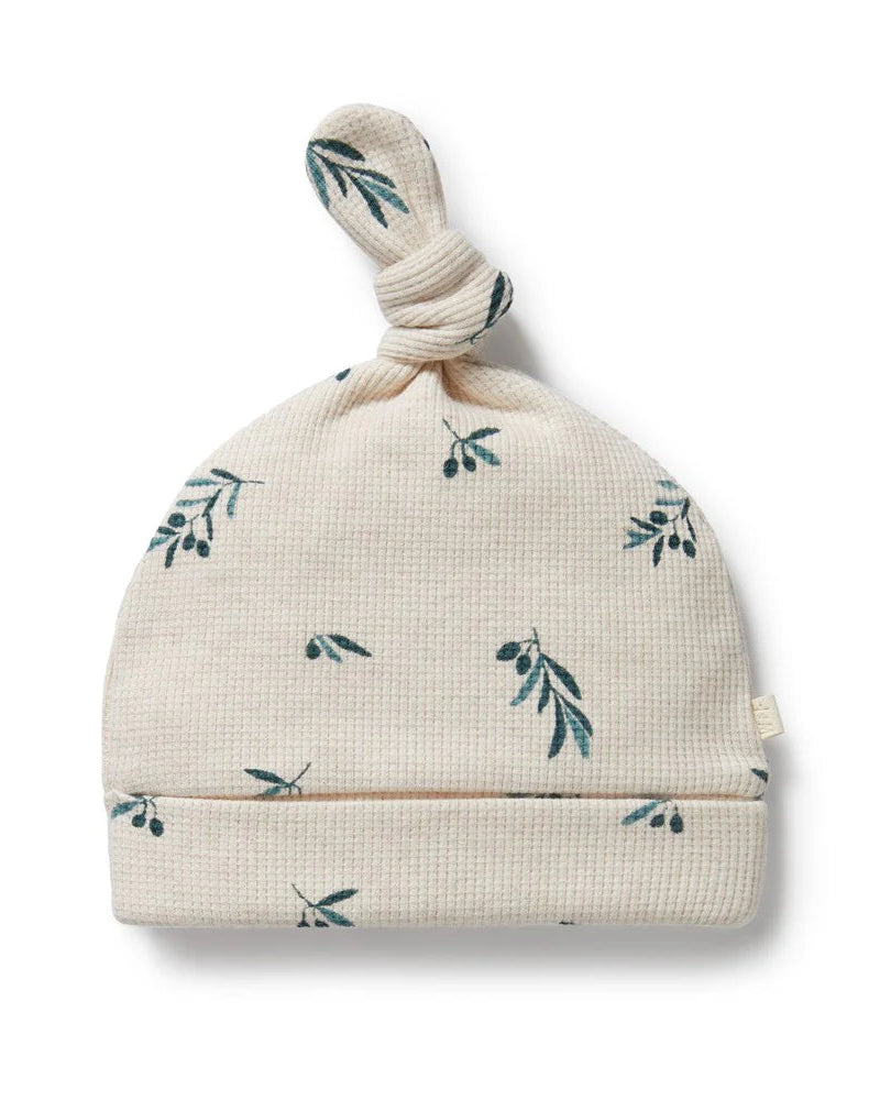 Wilson & Frenchy Little Olive Organic Waffle Knot Hat