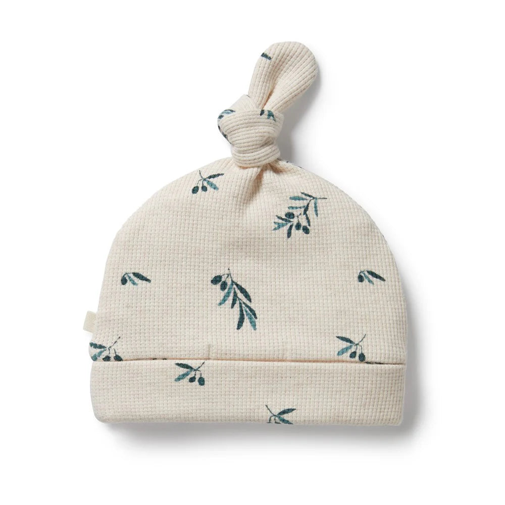 Wilson & Frenchy Little Olive Organic Waffle Knot Hat
