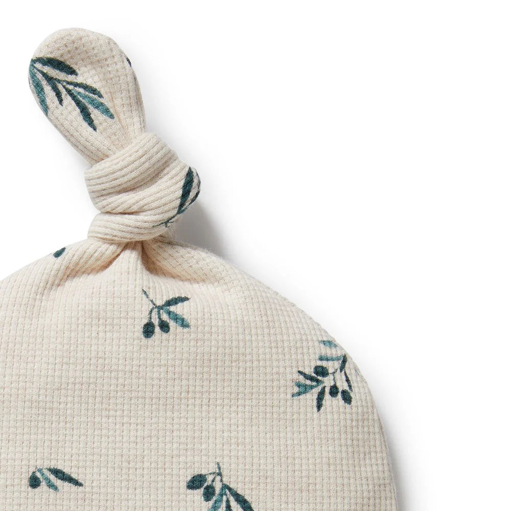 Wilson & Frenchy Little Olive Organic Waffle Knot Hat