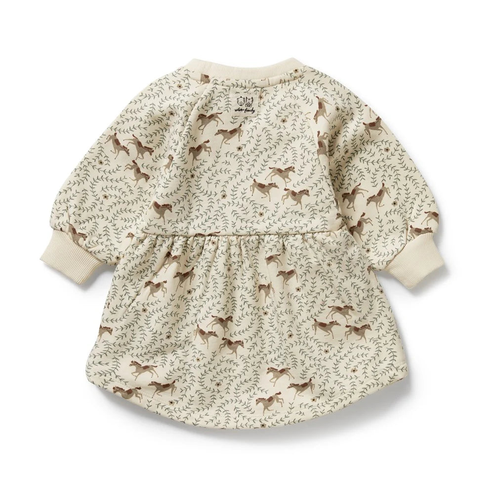 Wilson & Frenchy Trixie Horse Organic Terry Sweat Dress