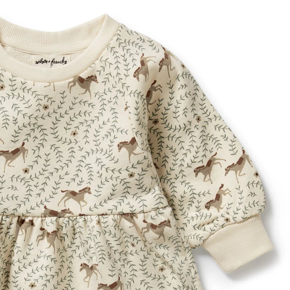 Wilson & Frenchy Trixie Horse Organic Terry Sweat Dress