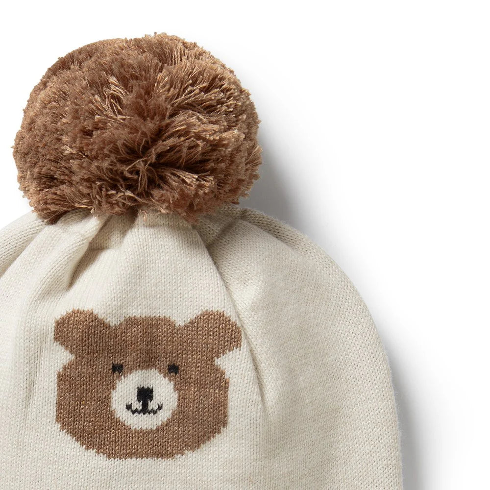 Wilson & Frenchy Beary Cute Organic Knitted Jacquard Hat