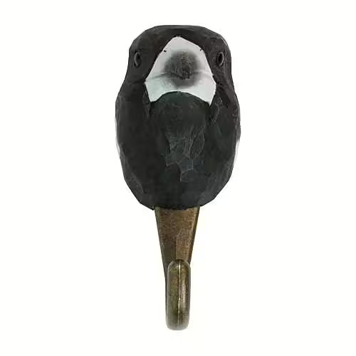 Hand-Carved Magpie Hook