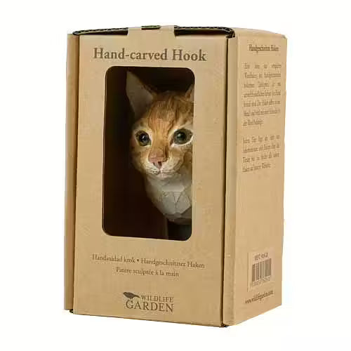 Hand-Carved House Cat Hook