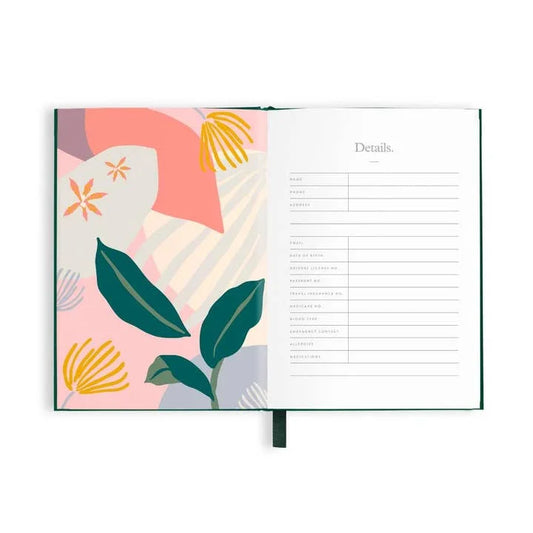 "The Traveller" Mini Travel Diary | Forest Green