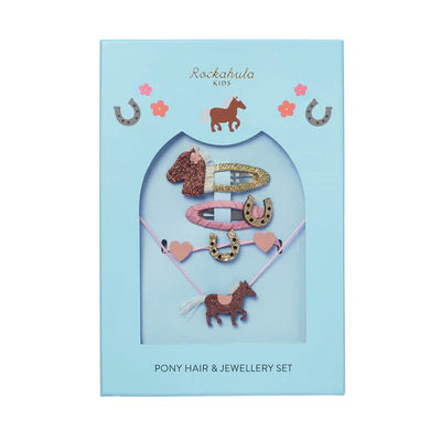 Peggy Pony Hair & Jewellery Set
