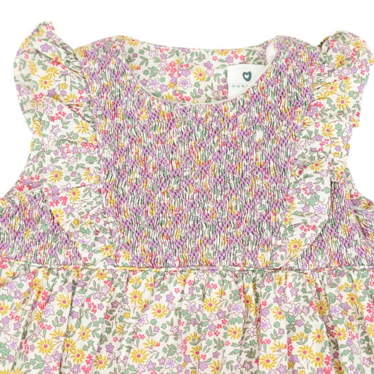 Korango Floral Smocked Sunsuit - Yellow