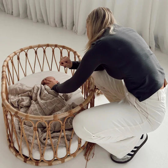 Sand Fleck Knit Leaf Blanket