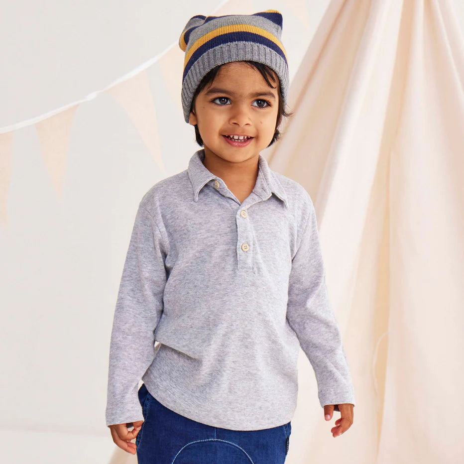 Korango Long Sleeve Polo | Grey