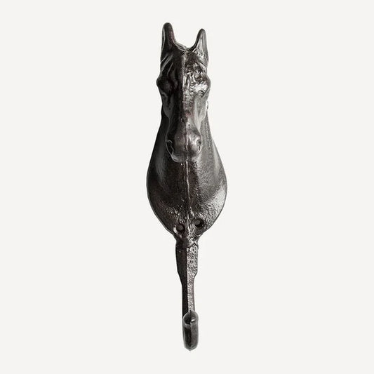 Harriet Horse Iron Hook - Black