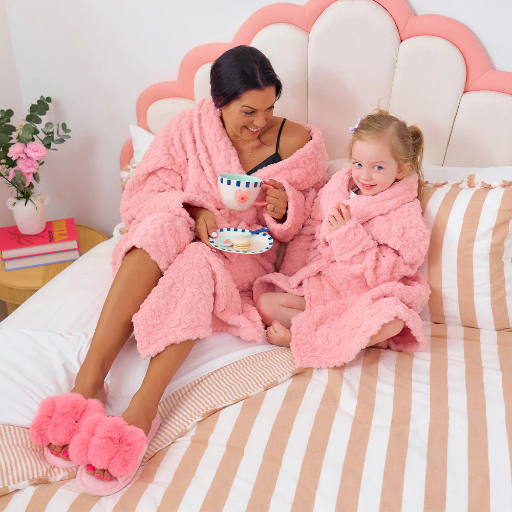 Bath Robe - Cosy Luxe Embossed Flower