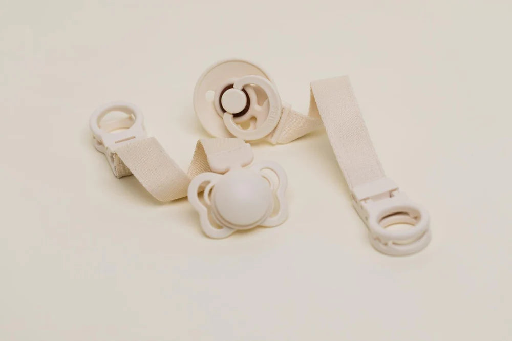 Bibs Pacifier Clip Loop - Ivory