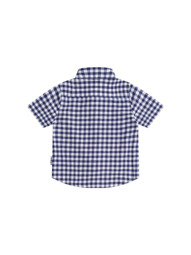 Huxbaby Huxbear Button Up Blue Check