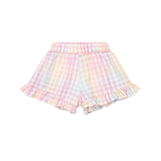 Huxbaby Rainbow Check Skort