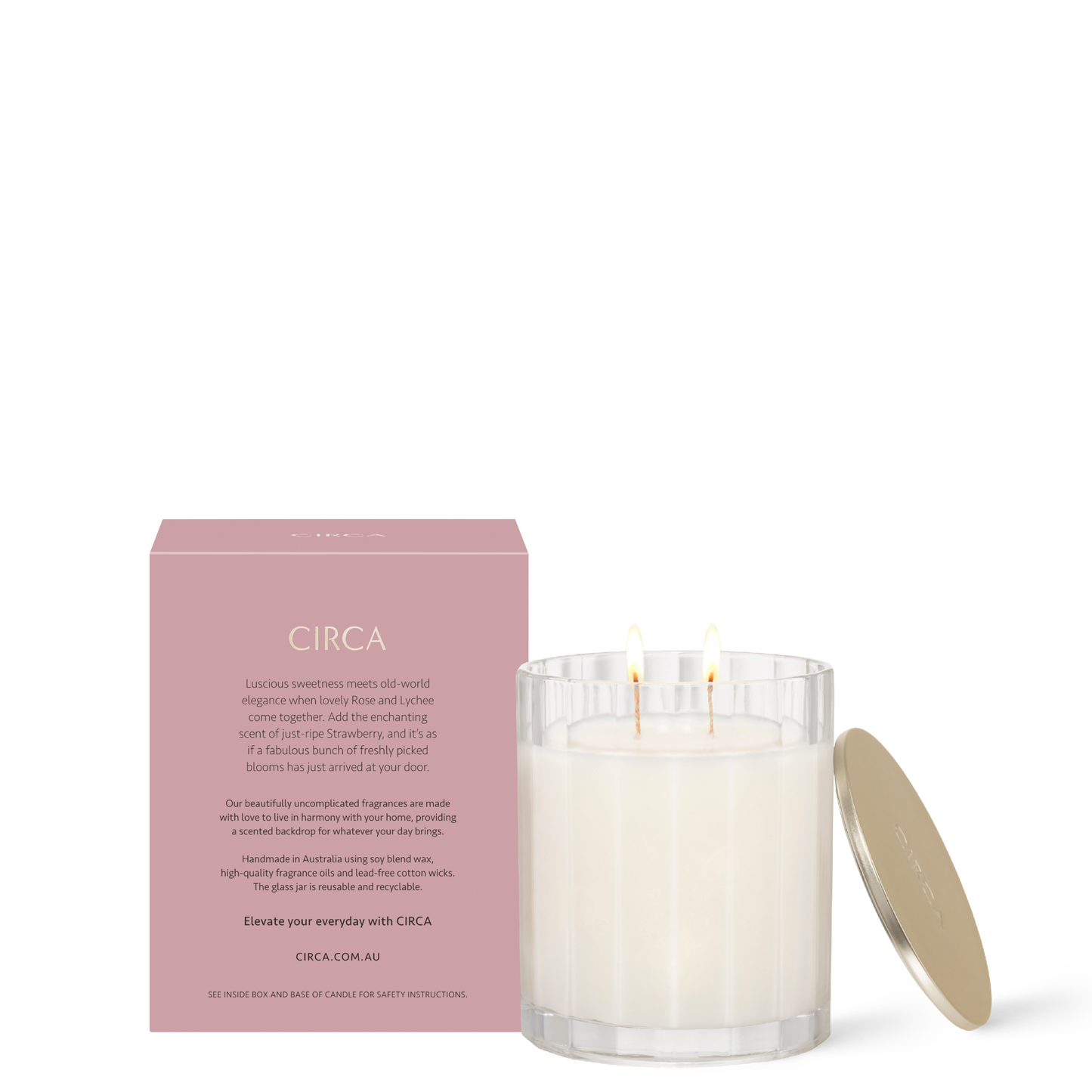 Circa Home Rose and Lychee 350g Candle