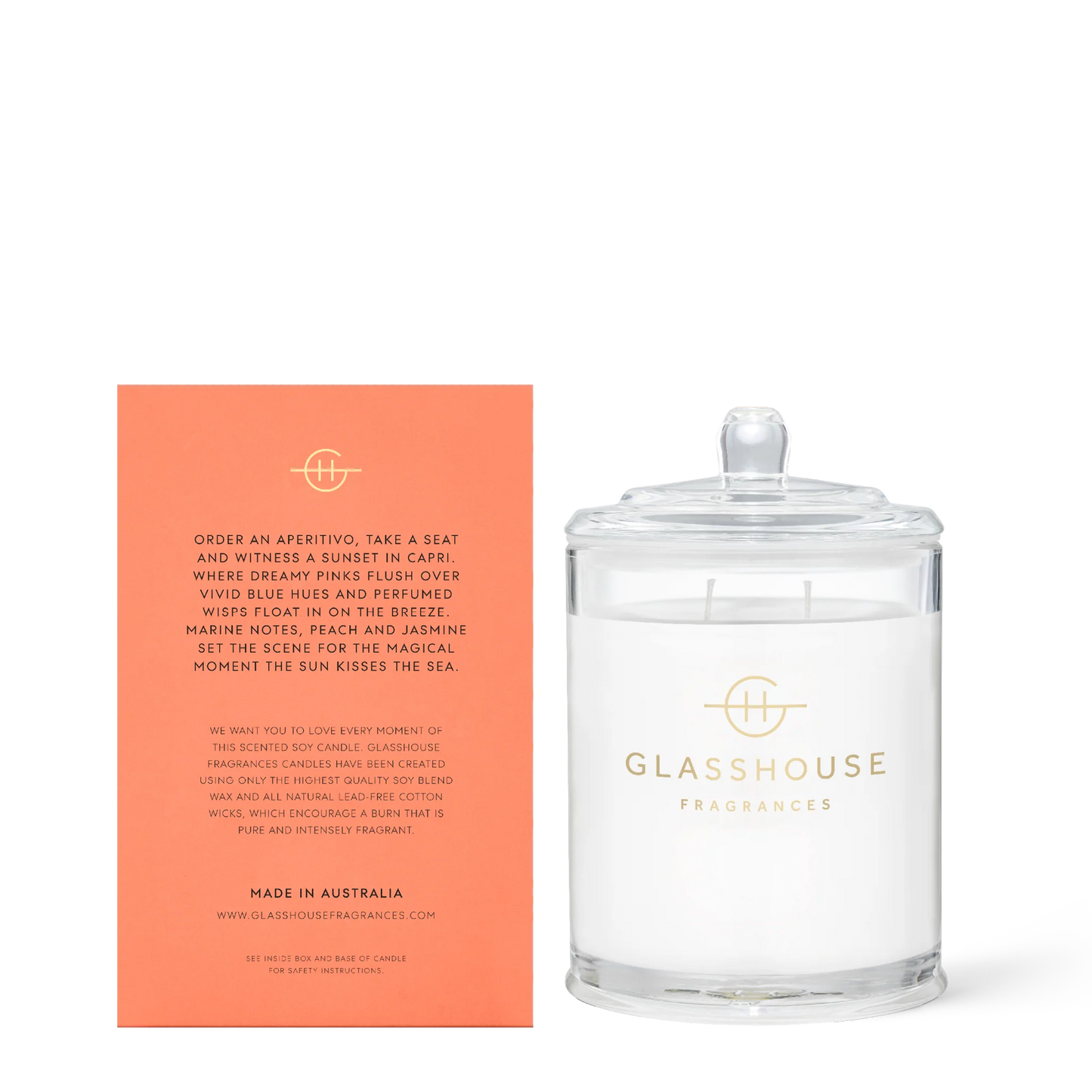 Glasshouse Sunsets in Capri- 380g Candle