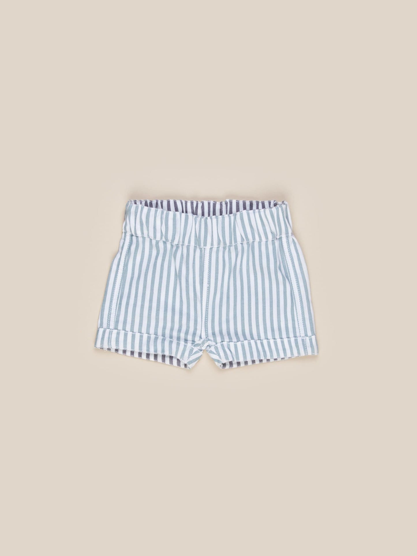 Huxbaby Reversible Chino Short- Ink & Surf Stripe
