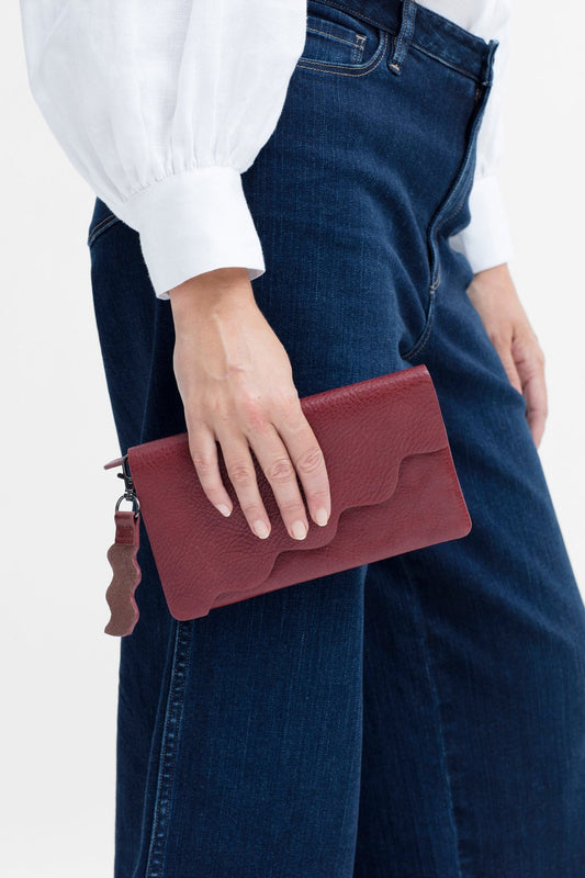 Elk Flor Wallet- Bordeaux